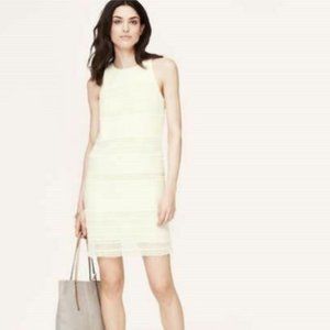 LOFT Ivory Lace Sleeveless Linen Cotton Dress 0-10